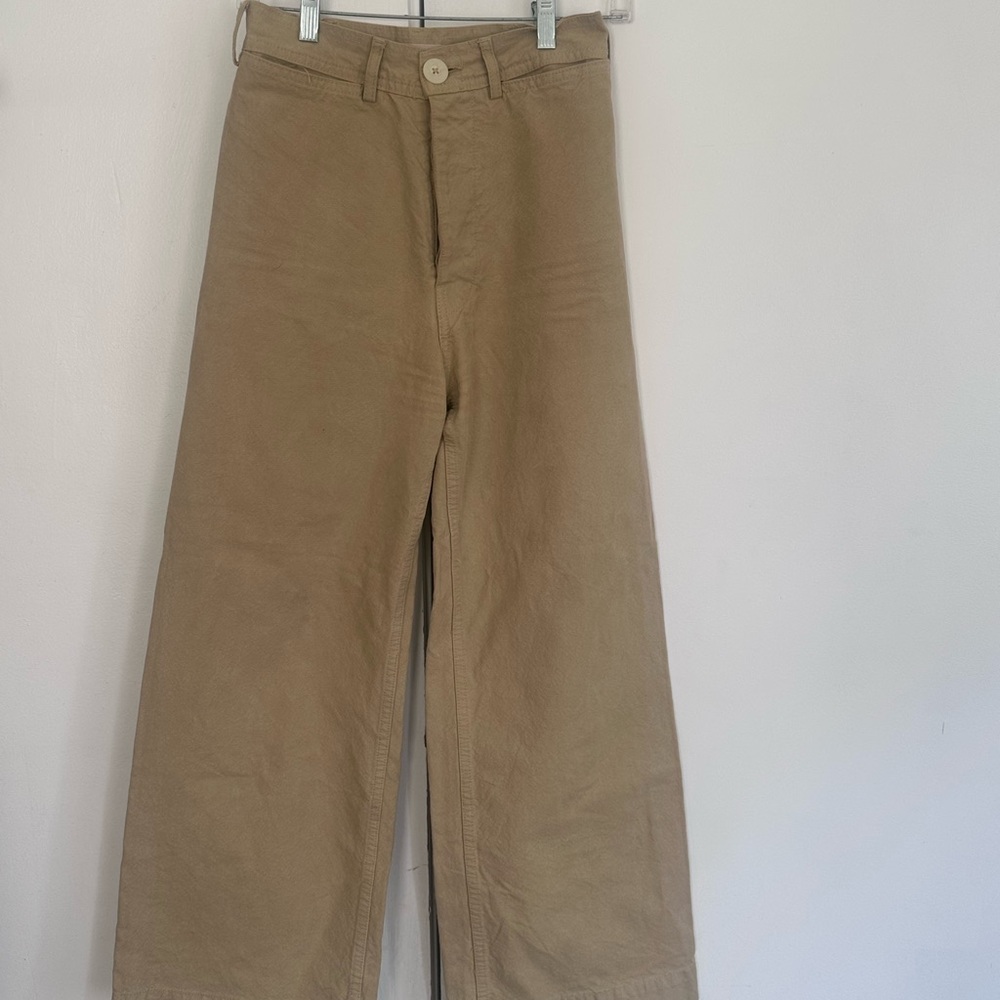 Jesse Kamm Tan Wide Leg Pants